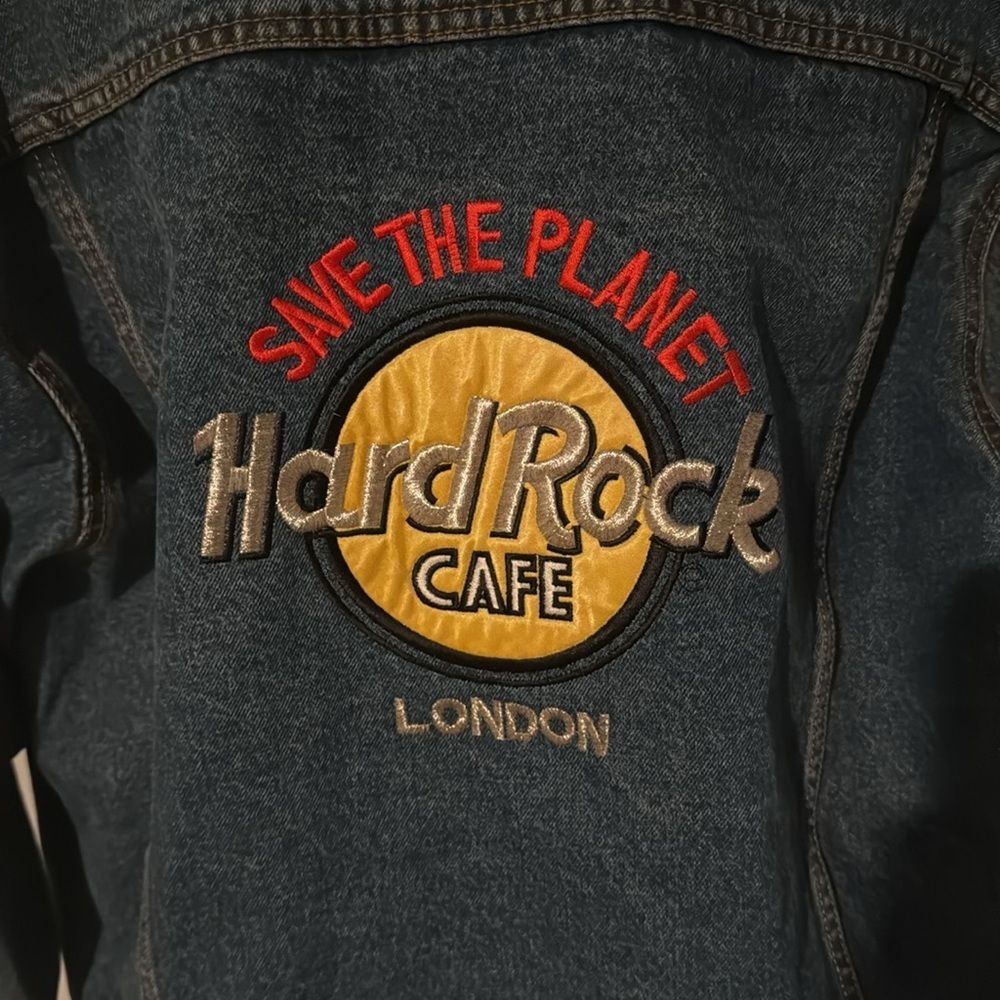 Hard Rock Cafe London Rare Denim Jacket Large Excellent Condition - Picture 3 of 7